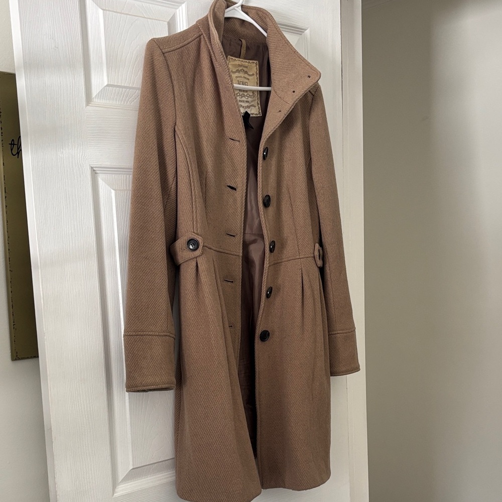 Mango Brown High-Collar  Coat